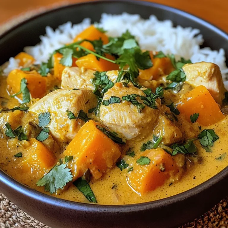 Curry onctueux de poulet et butternut