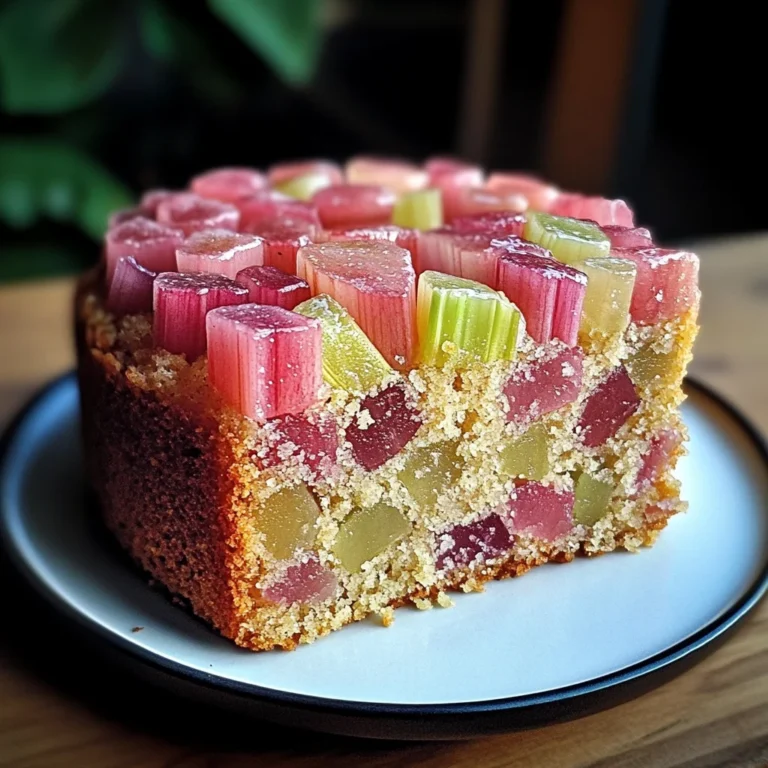 Gâteau à la rhubarbe