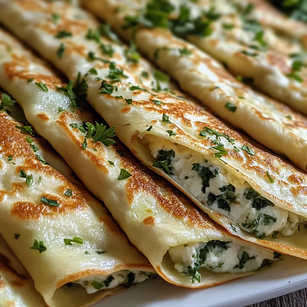 Gozleme turc fromage et herbes