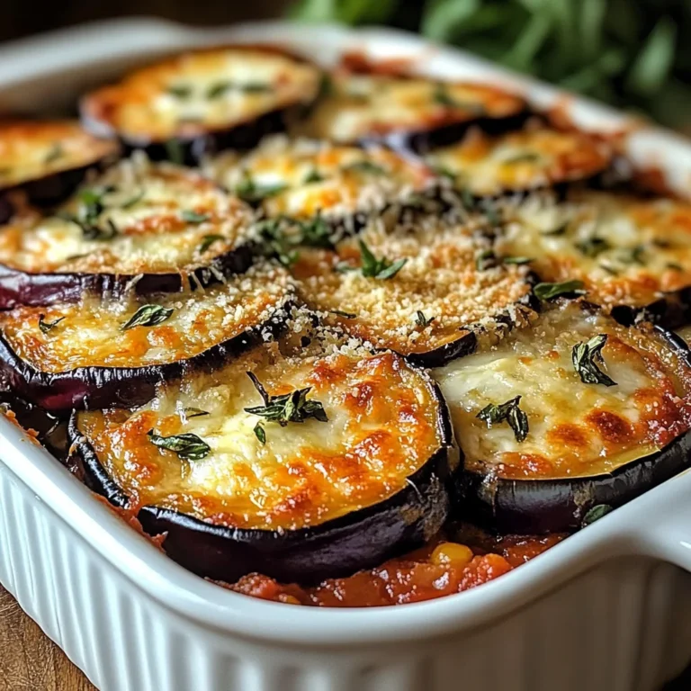 Gratin d’aubergines savoureux