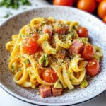 Pasta pistacchi e speck