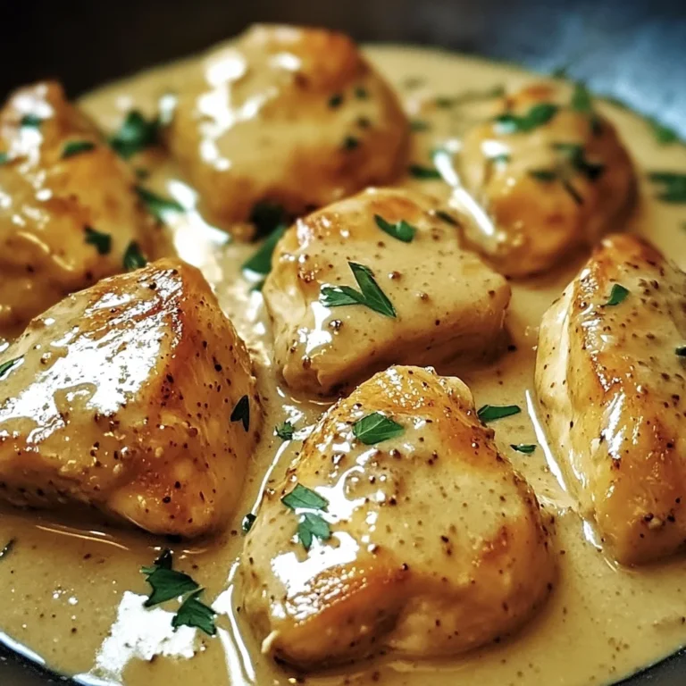 Poulet crémeux à la moutarde et au vinaigre de cidre blanc