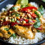 Poulet thaï sauce cacahuète