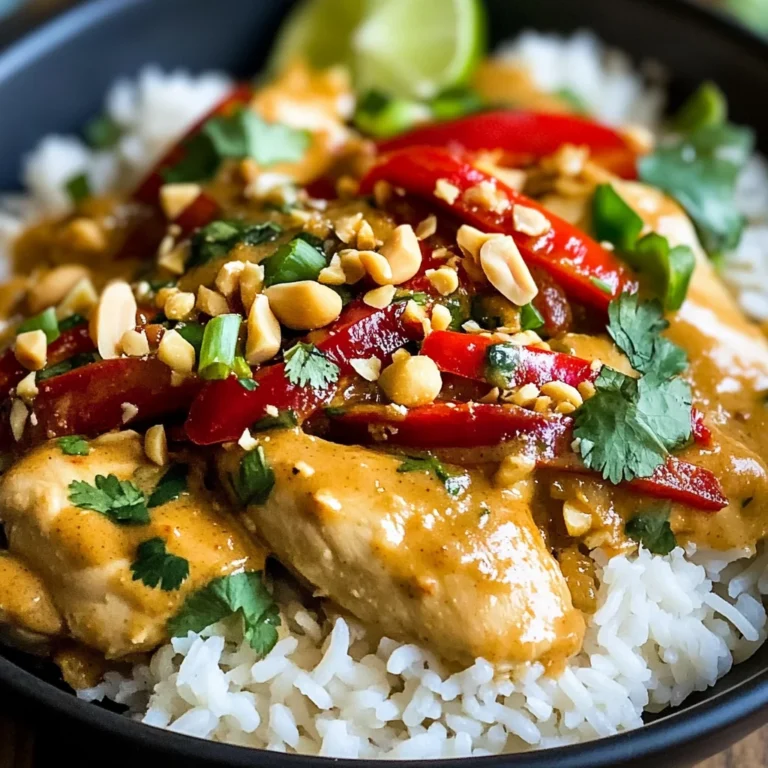 Poulet thaï sauce cacahuète