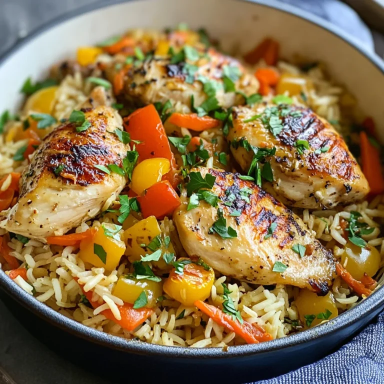 Riz au four poulet légumes