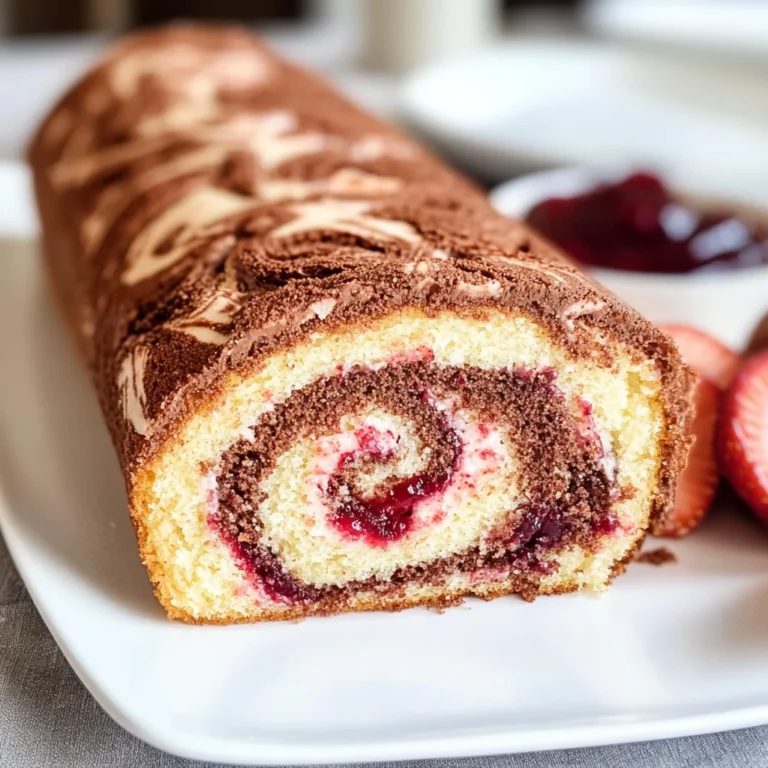 Rotolo marmorizzato con marmellata