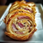 Roulé apéritif au jambon de poulet et fromage