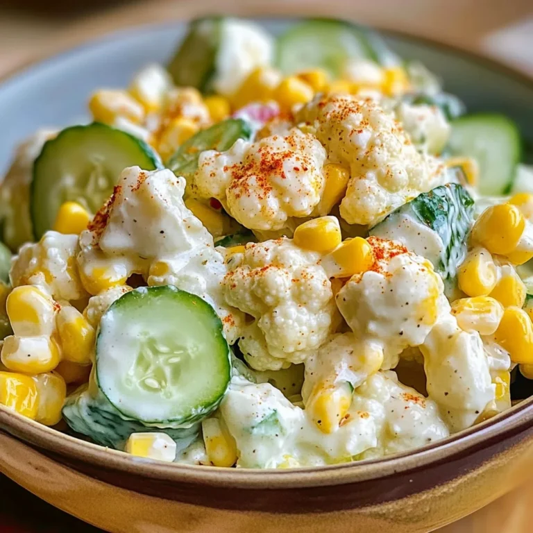 Salade chou-fleur maïs concombre