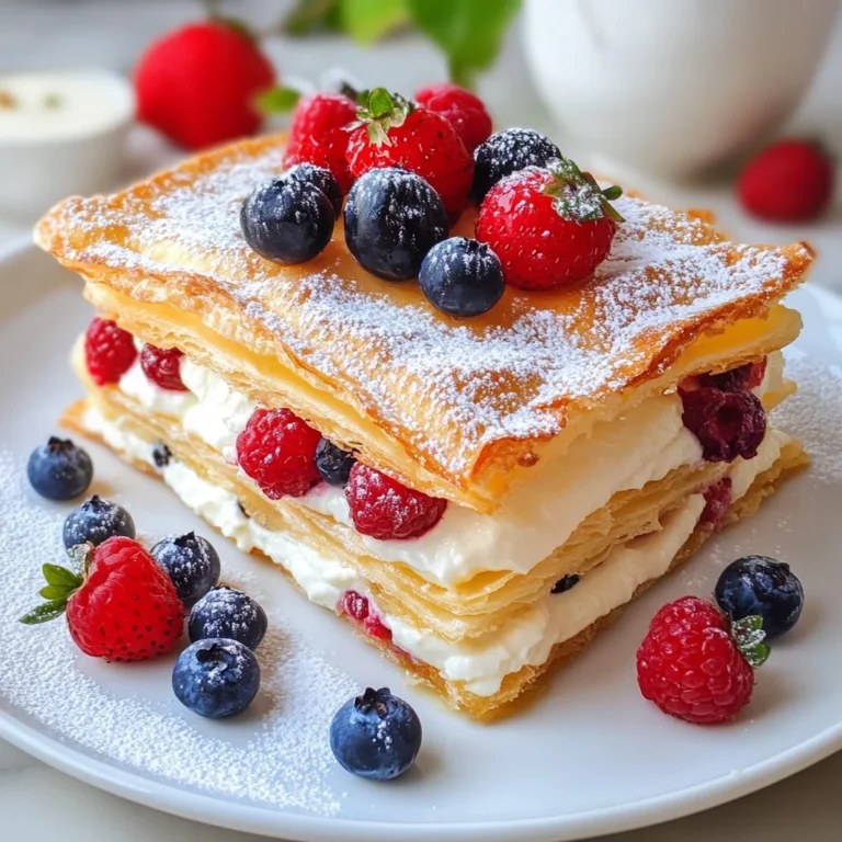 Millefoglie ai frutti di bosco