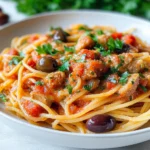Pasta con tonno e olive