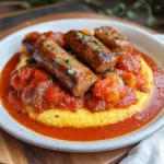 Polenta al sugo con salsiccia e costine