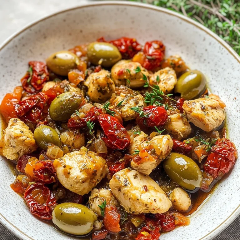 Pollo con olive e pomodorini