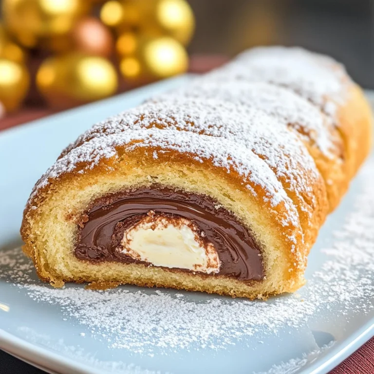Rotolo di pandoro con nutella