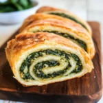 Rotolo di pizza con spinaci