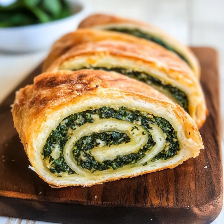 Rotolo di pizza con spinaci