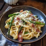 Trofie con asparagi e pancetta di tacchino